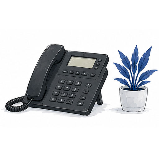 Phone interpreting icon: an office telephone